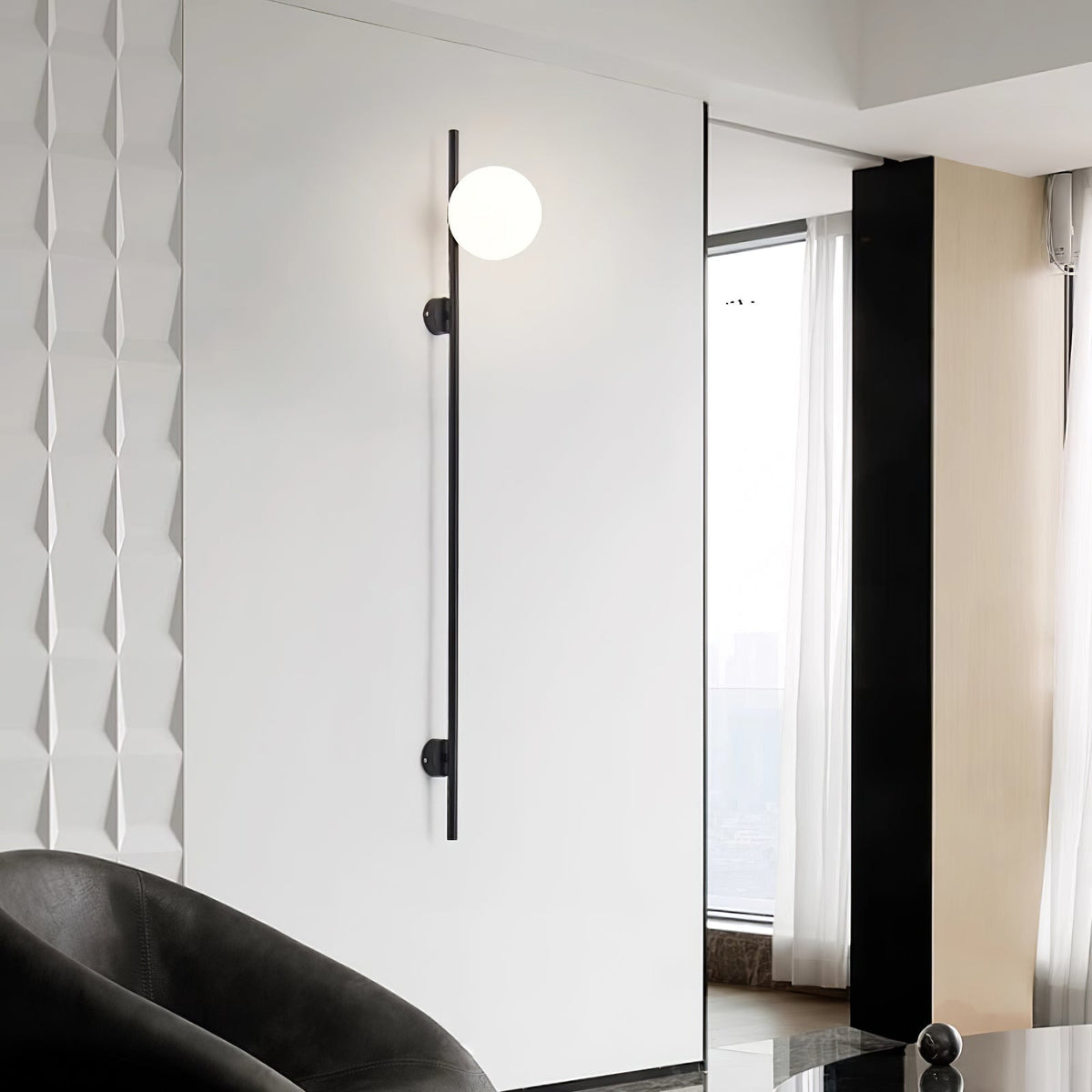 Evshaora aplique de pared moderno minimalista de vidrio