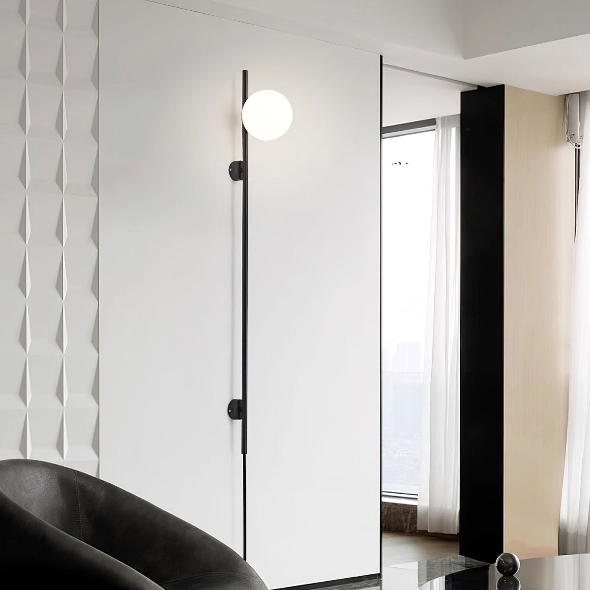 Evshaora aplique de pared moderno minimalista de vidrio