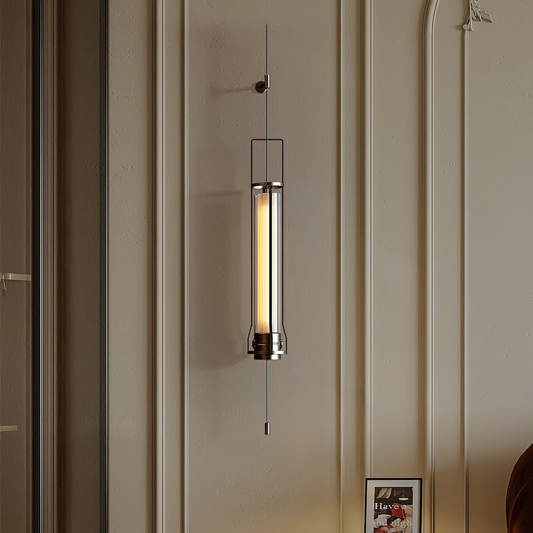 Lioralora aplique de pared moderno minimalista en vidrio cilíndrico