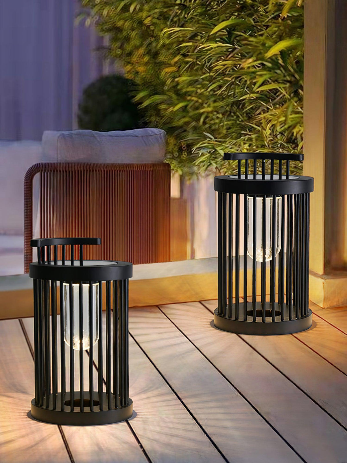 Cage luminaria exterior moderna de acrílico