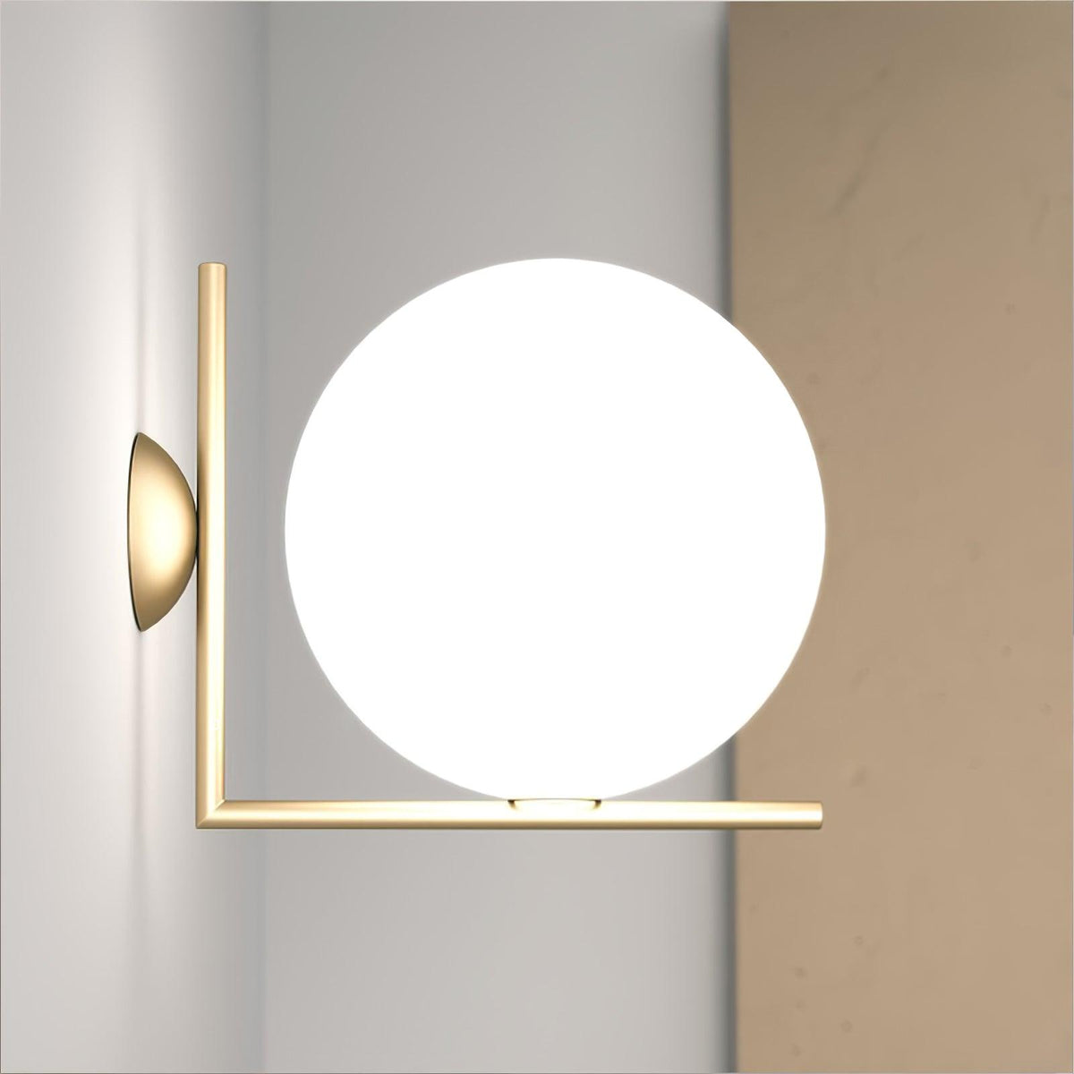 Joanna aplique de pared moderno minimalista en vidrio soplado opalino