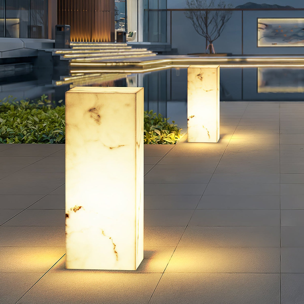Ardorion luminaria exterior moderna minimalista de mármol