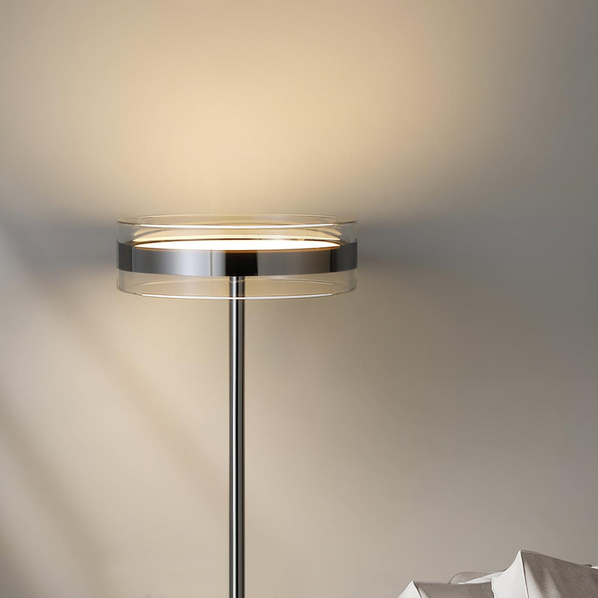 Lioreette lámpara de mesa en cromo y vidrio