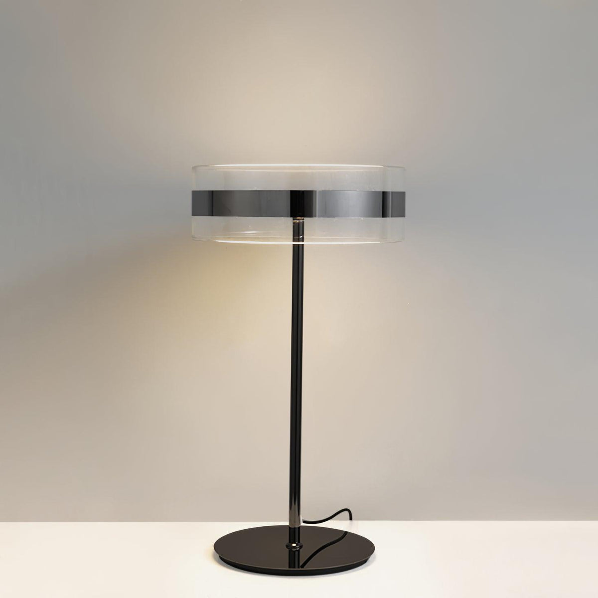 Lioreette lámpara de mesa en cromo y vidrio