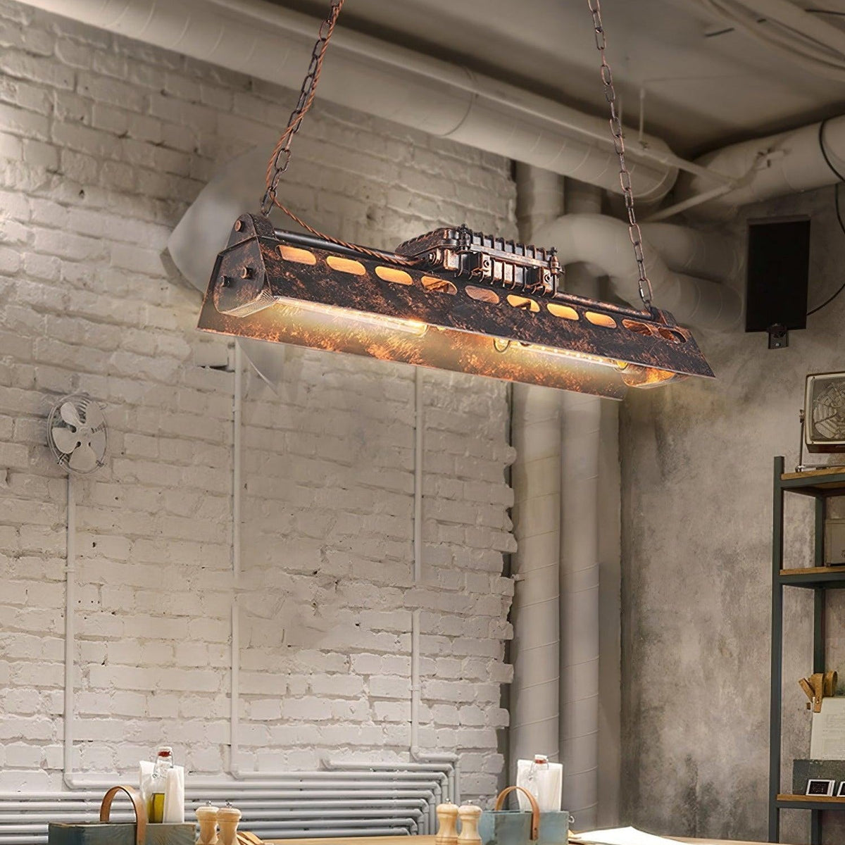 Epoch Lámpara de Araña Industrial Steampunk para Interior