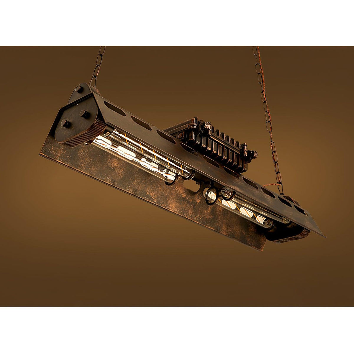Mael lámpara de araña industrial con marco rectangular