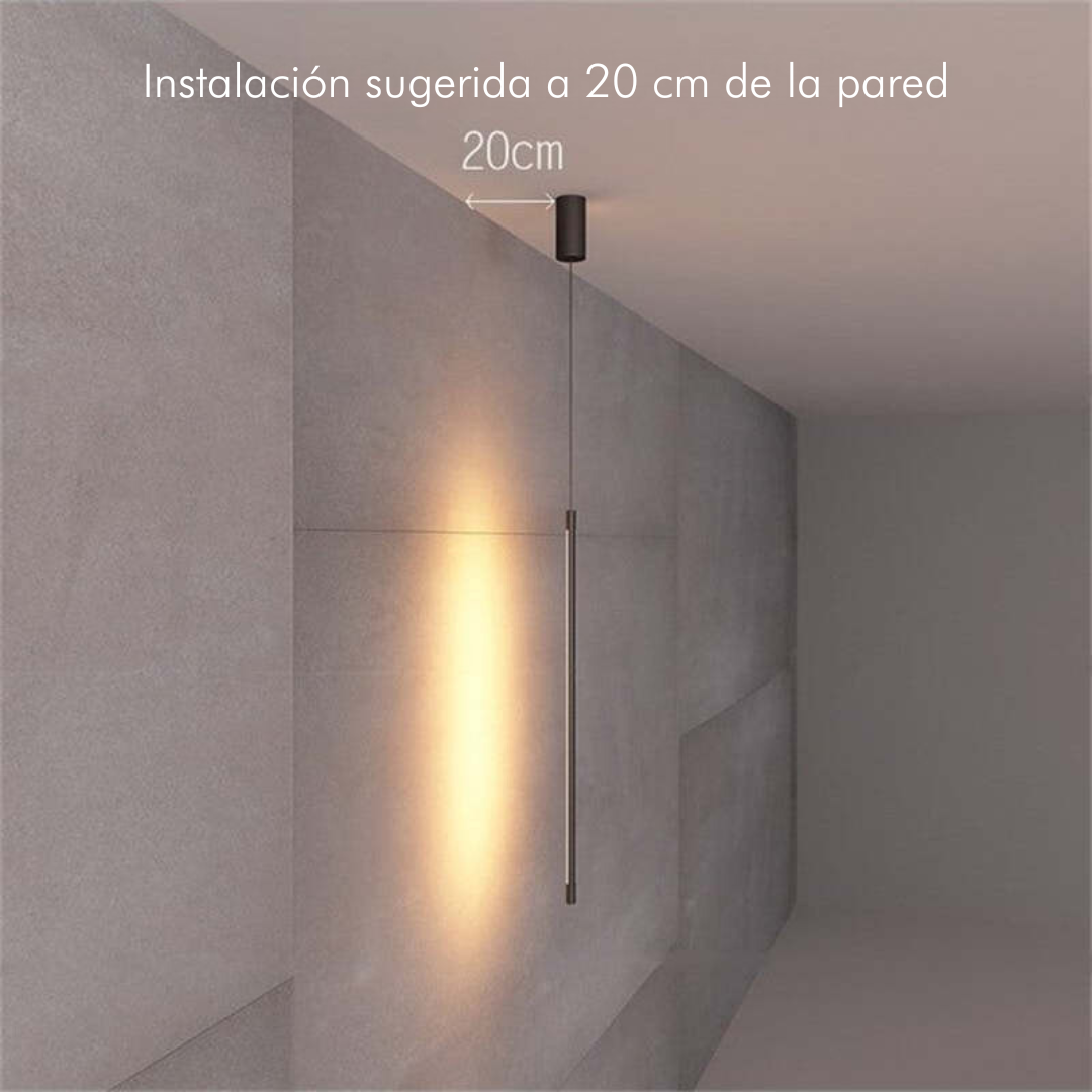 Arisha Minimalista Lineal Metal Lámpara Colgante Negra