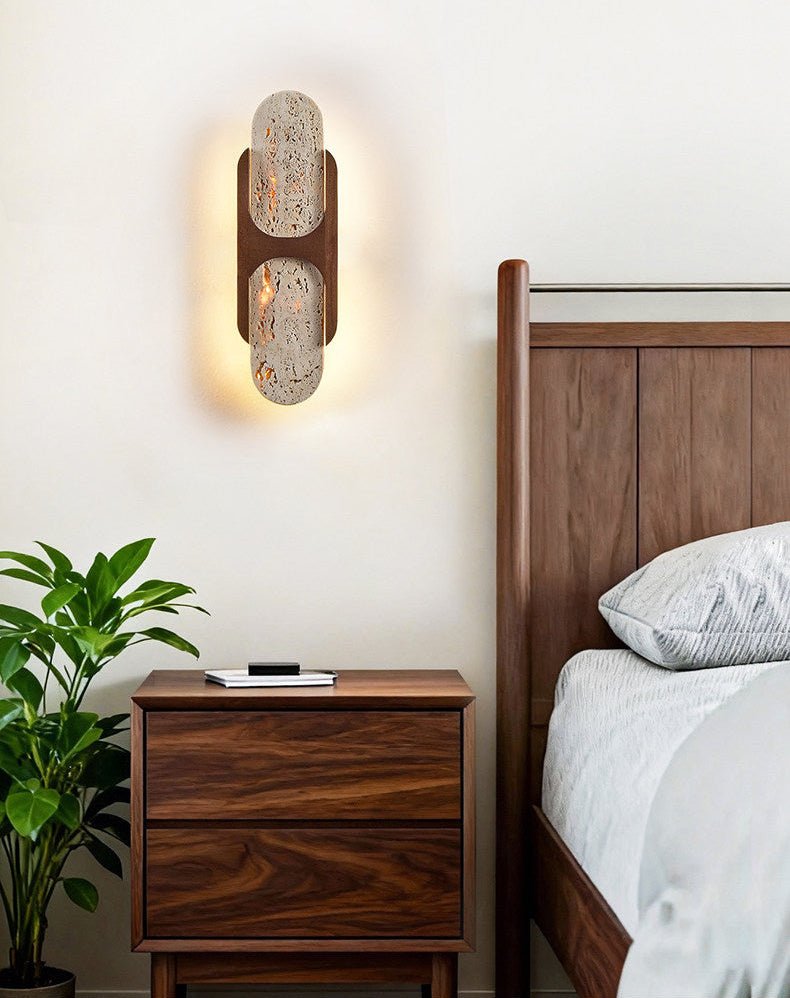 Valarise aplique de pared travertino