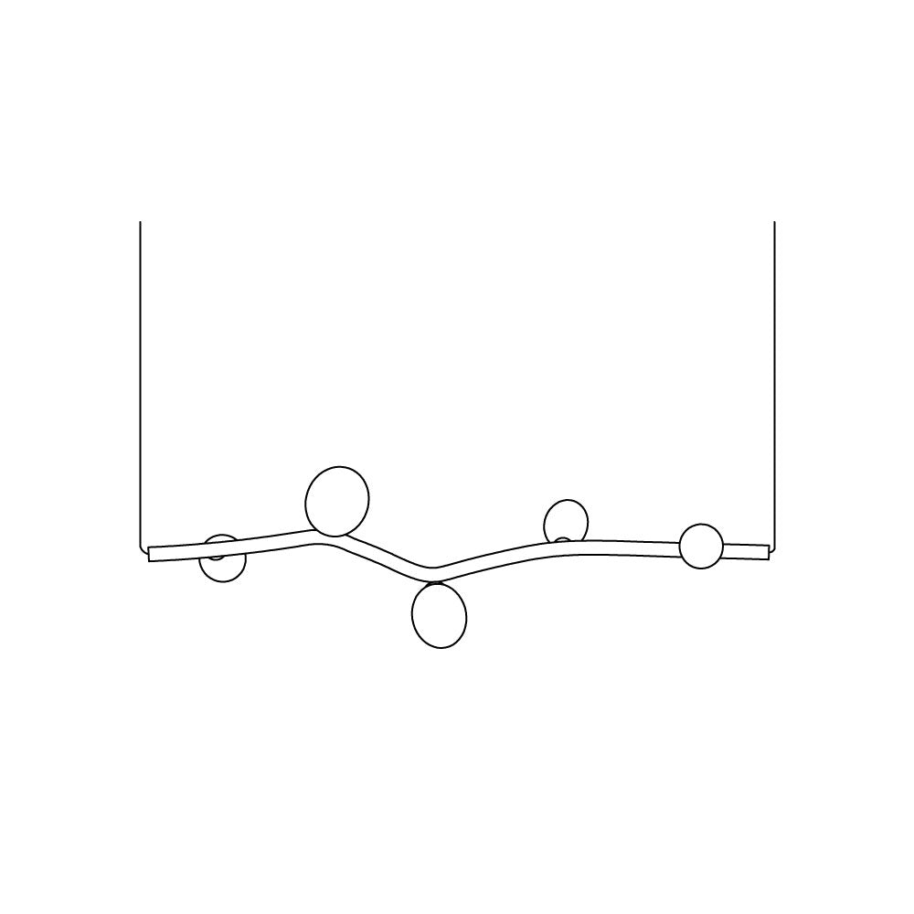 Evmirion Lámpara Colgante Vidrio Moderno Horizontal