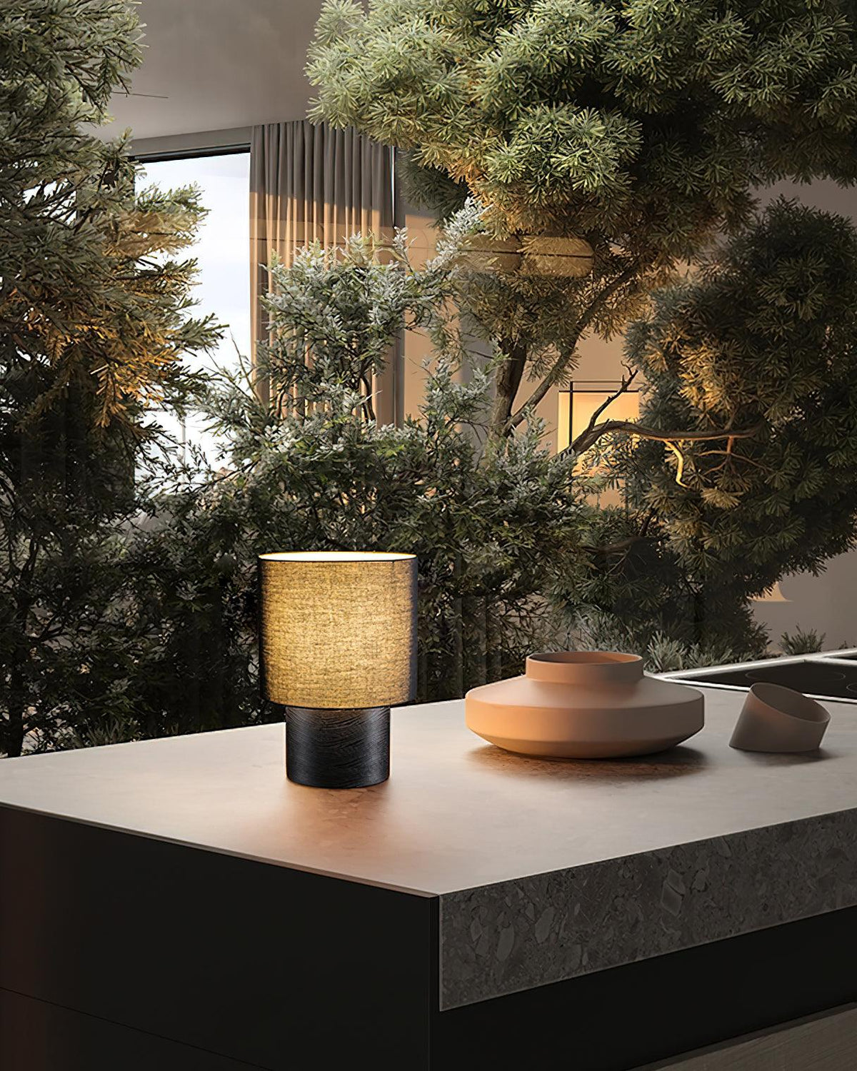 Alvira lámpara de mesa de madera