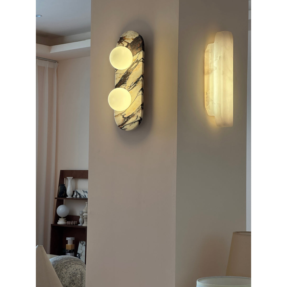 Alvuvyo aplique de pared moderno de mármol