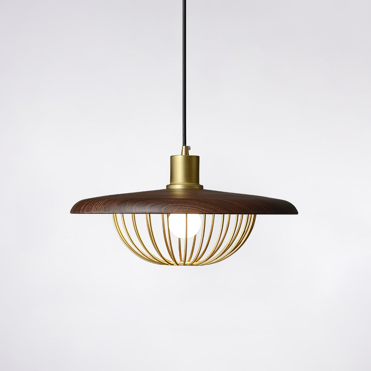 Rinoira lámpara colgante de madera estilo retro vintage