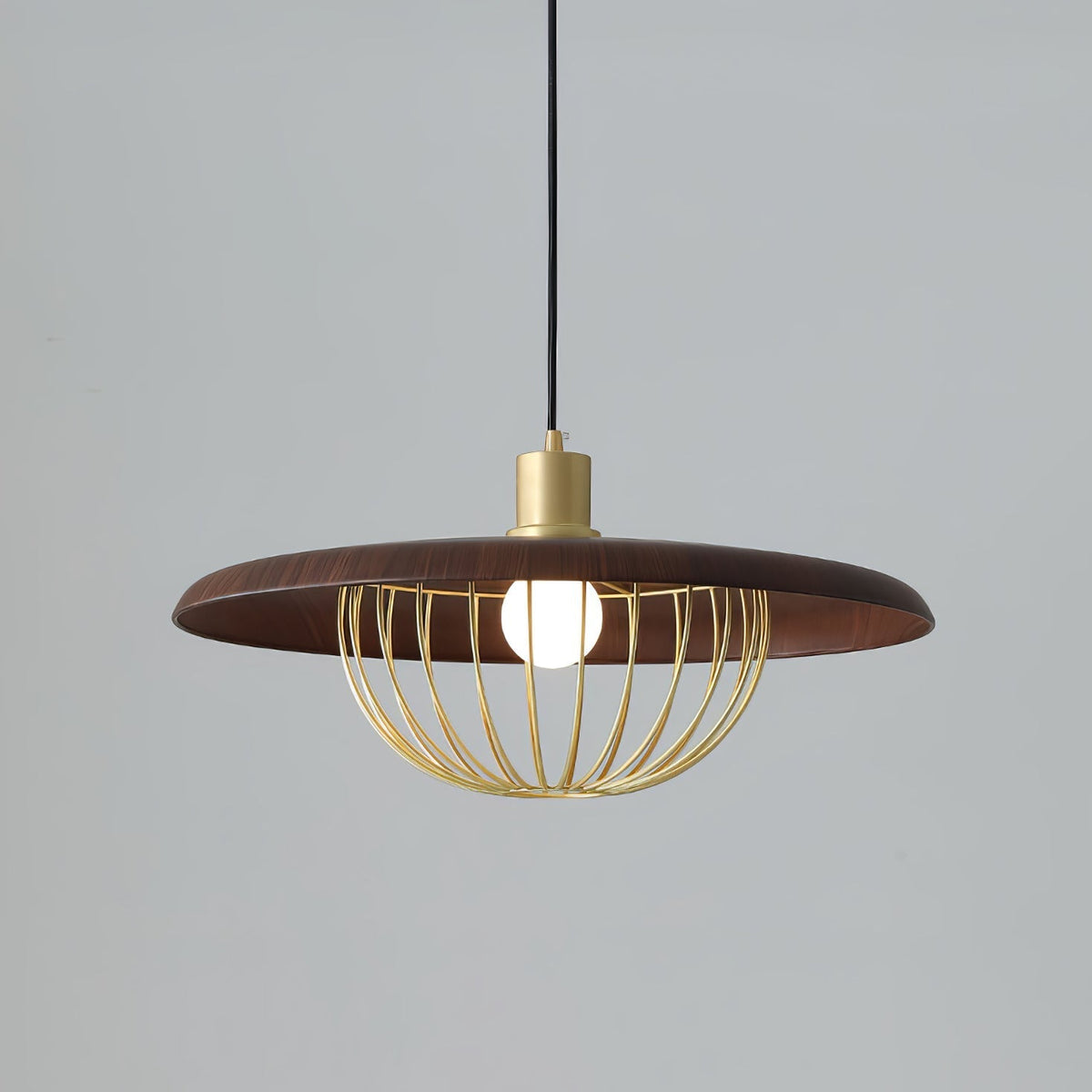 Rinoira lámpara colgante de madera estilo retro vintage