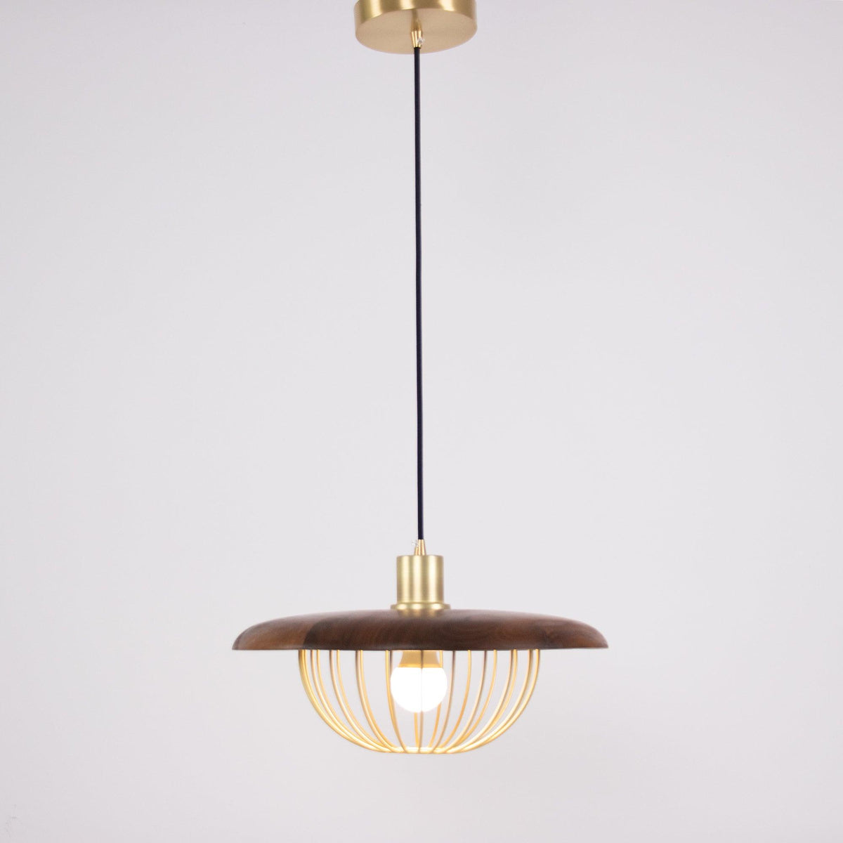 Rinoira lámpara colgante de madera estilo retro vintage