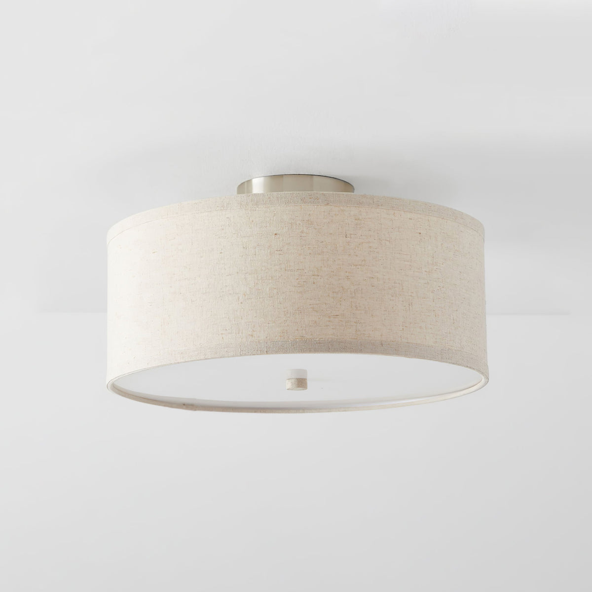 Qilvo lámpara de techo pantalla de lino diseño simple y elegante
