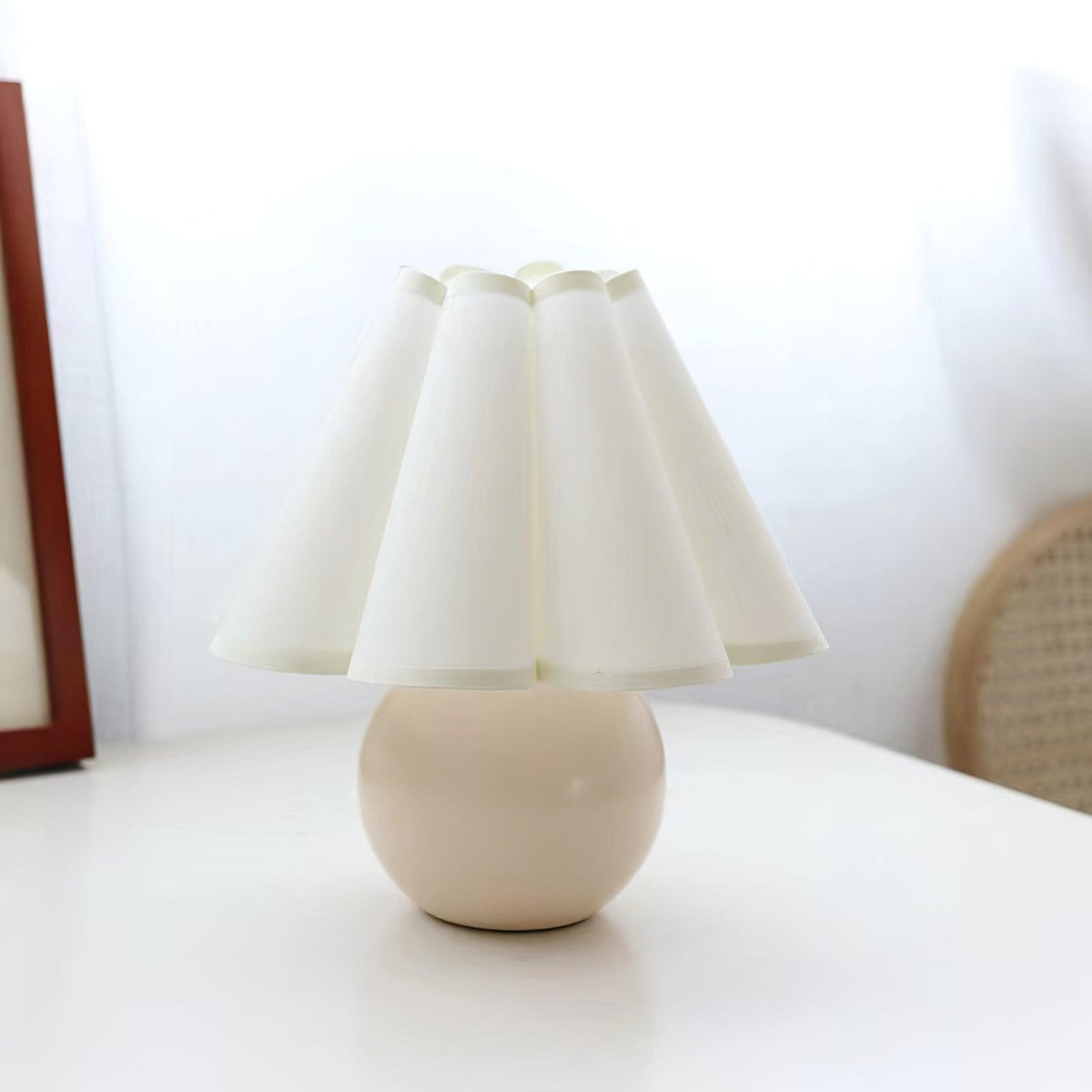 Nirixon lámpara de mesa de tejido caprichosa