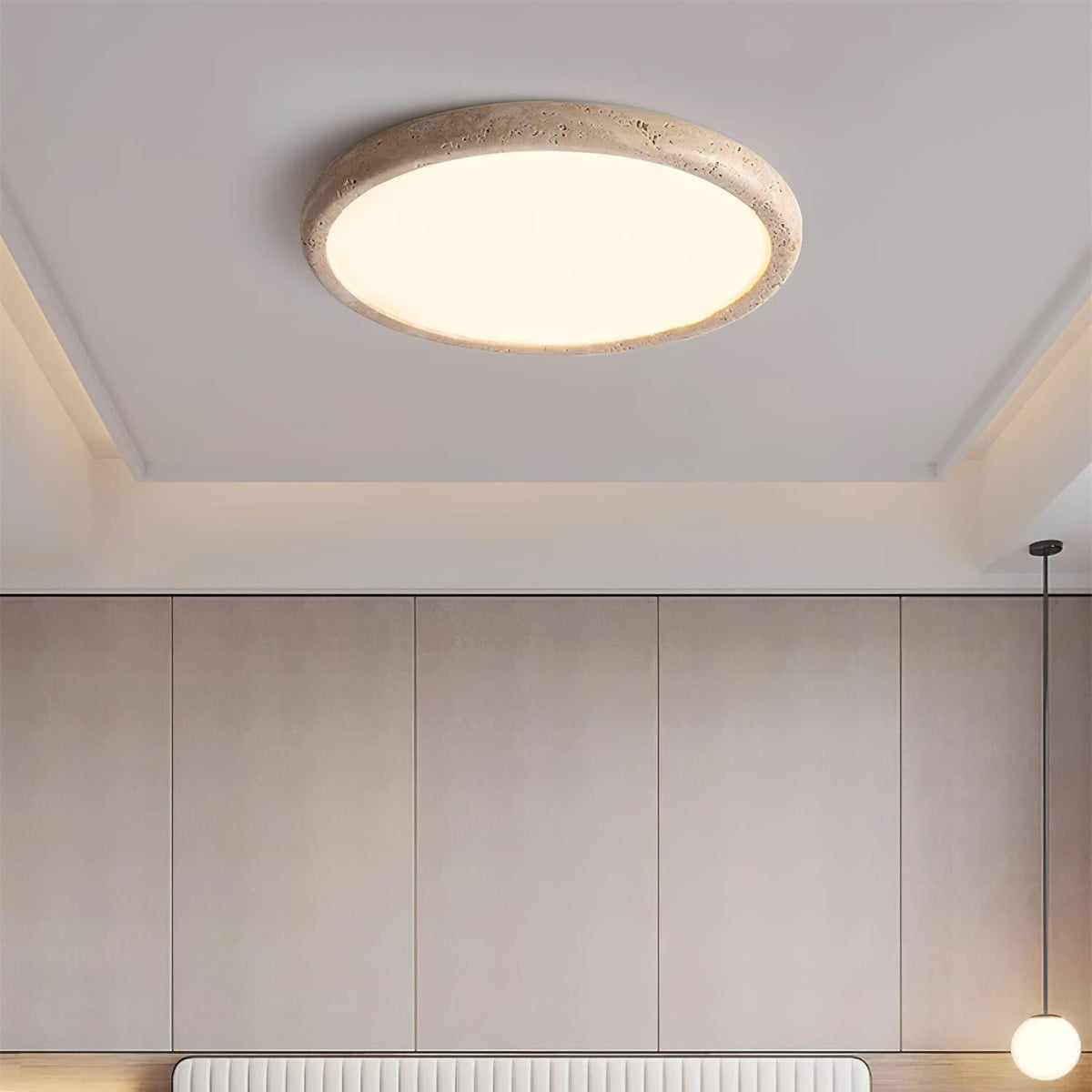 Lunaro Lámpara de Techo Minimalista de Travertino