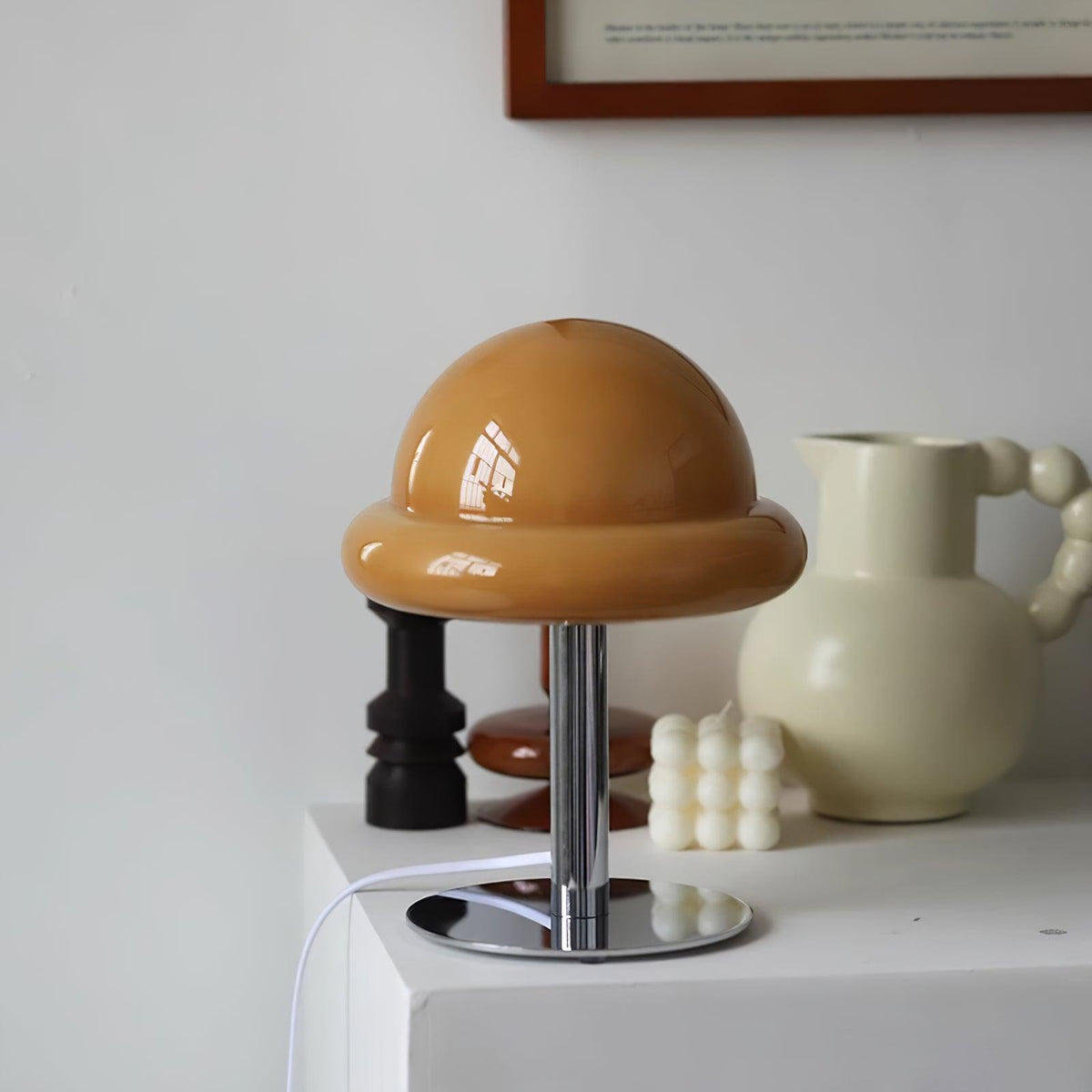 Eirisella lámpara de mesa de vidrio