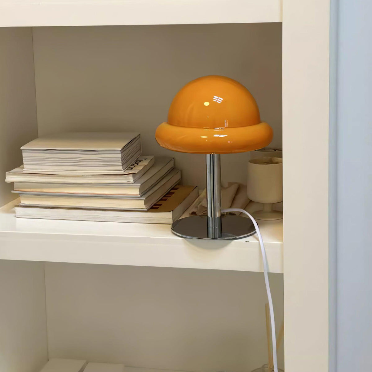 Eirisella lámpara de mesa de vidrio
