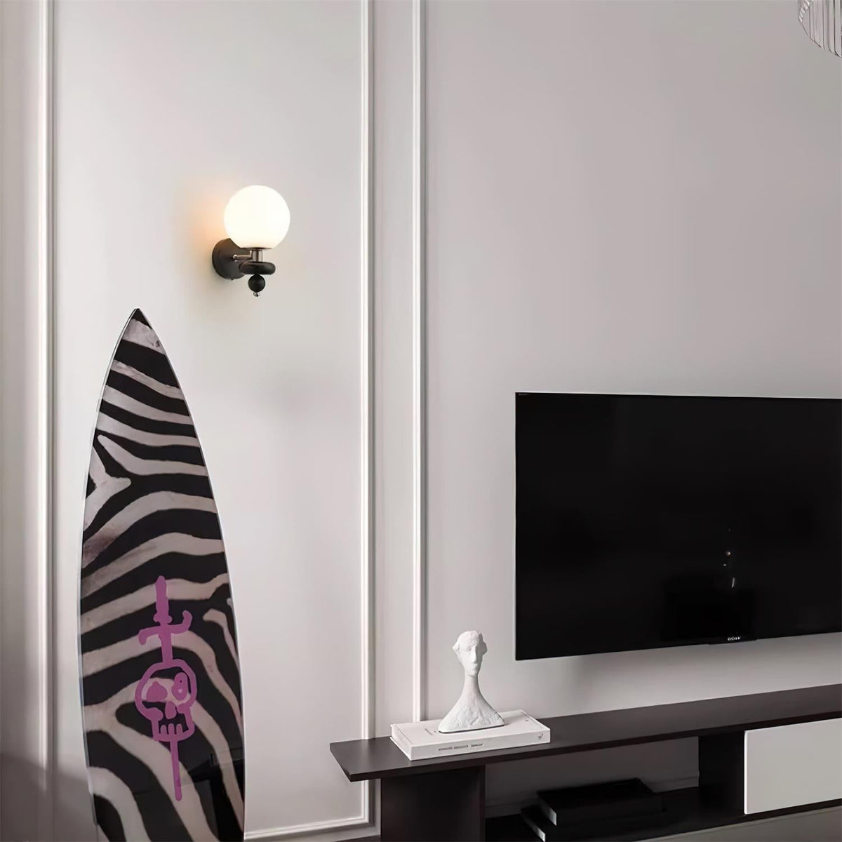 Lumueria aplique de pared moderno con globo
