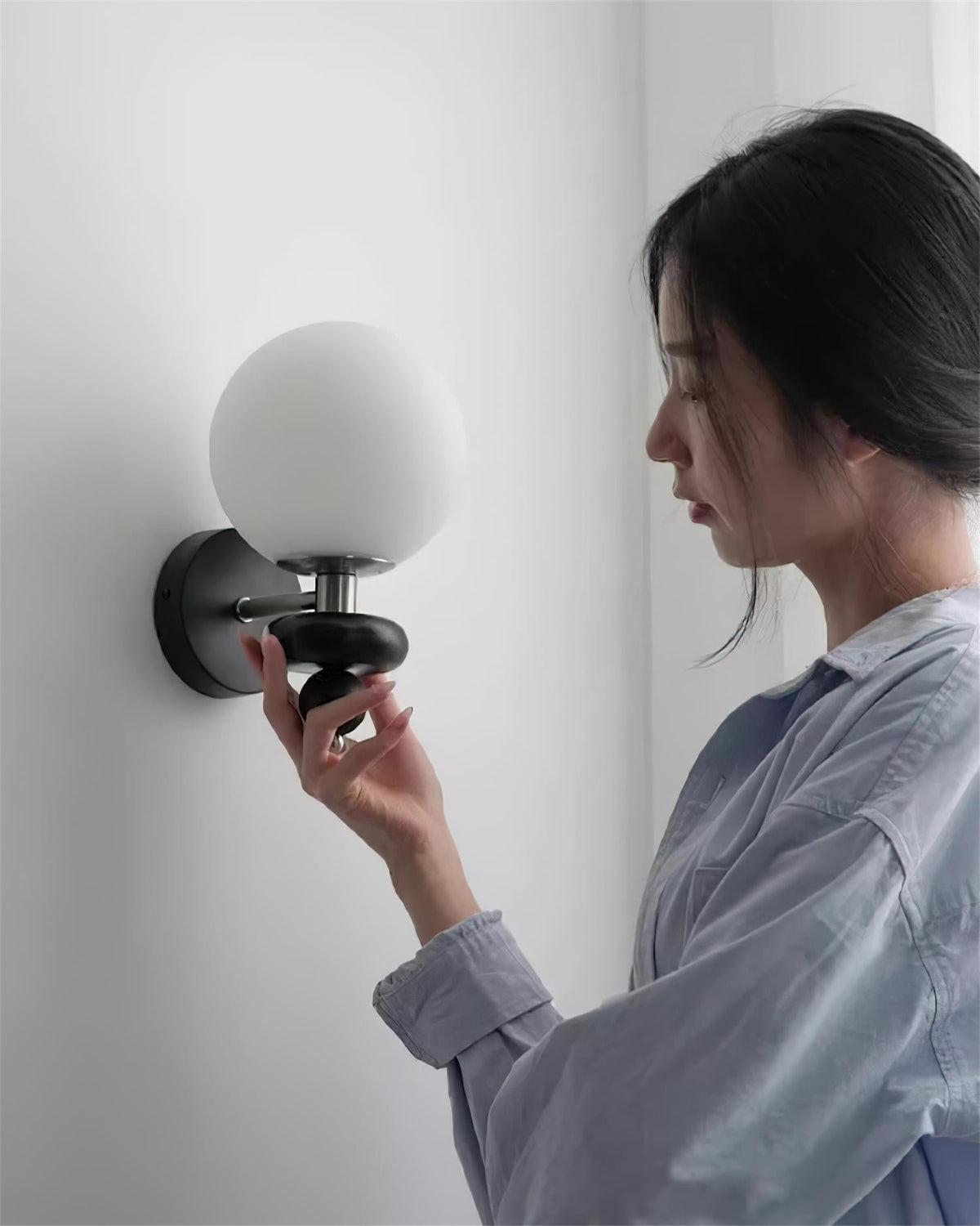 Lumueria aplique de pared moderno con globo