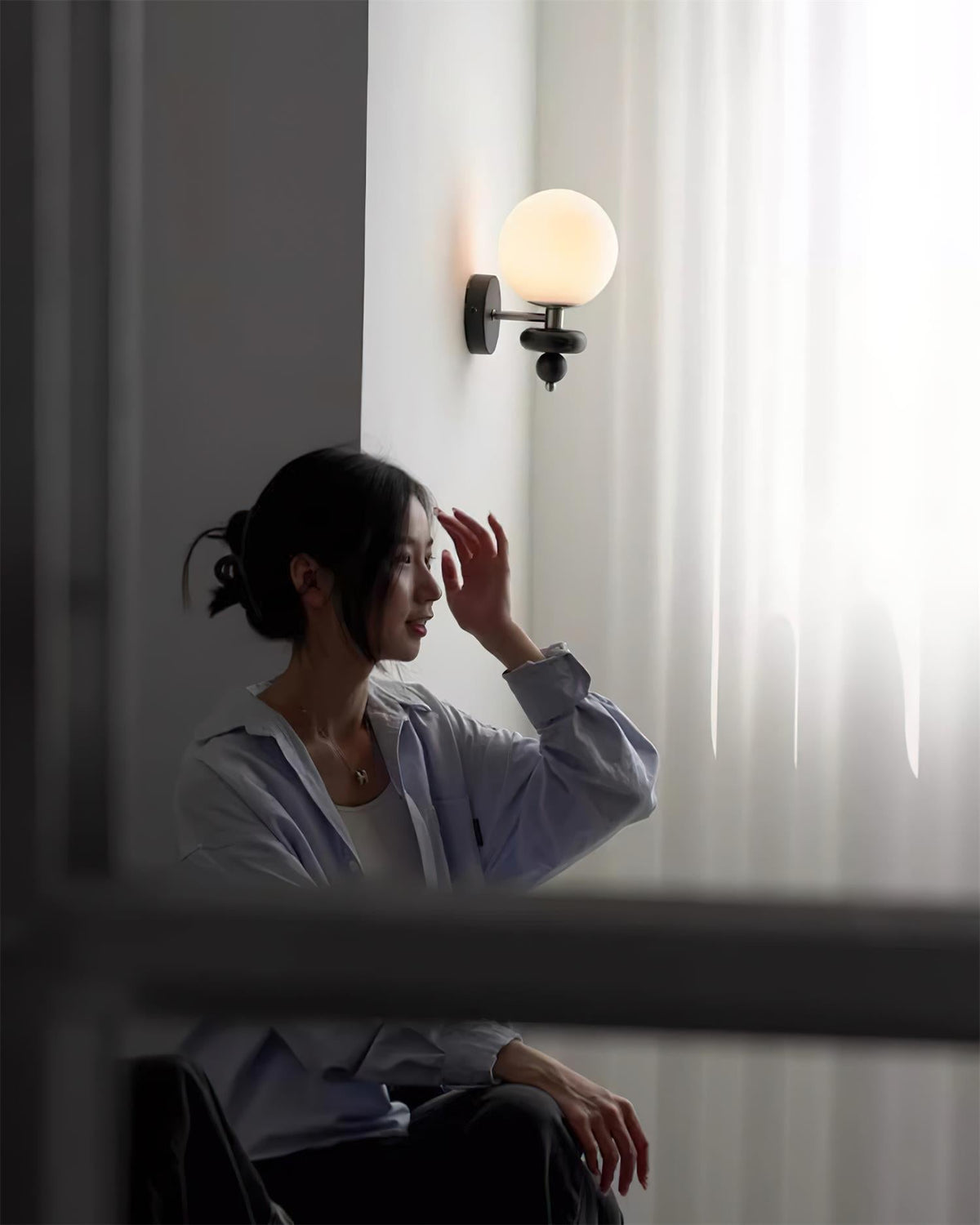 Lumueria aplique de pared moderno con globo