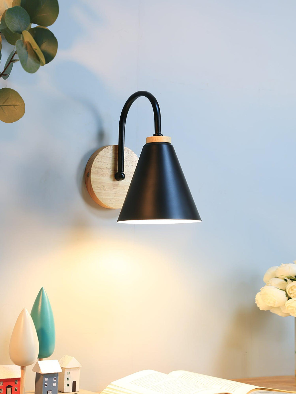 Rinorielle aplique de pared clásico único en madera