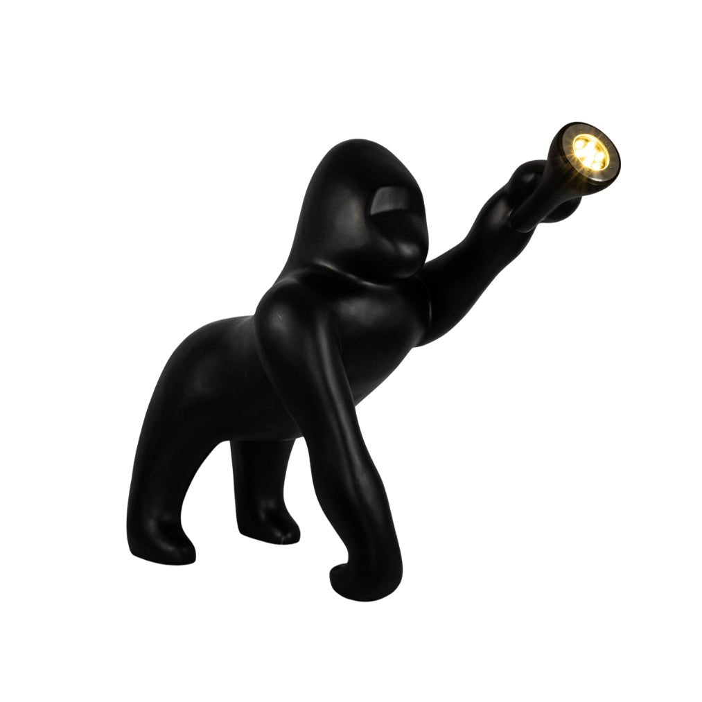 Zasolil lámpara de pie artística de resina Gorilla