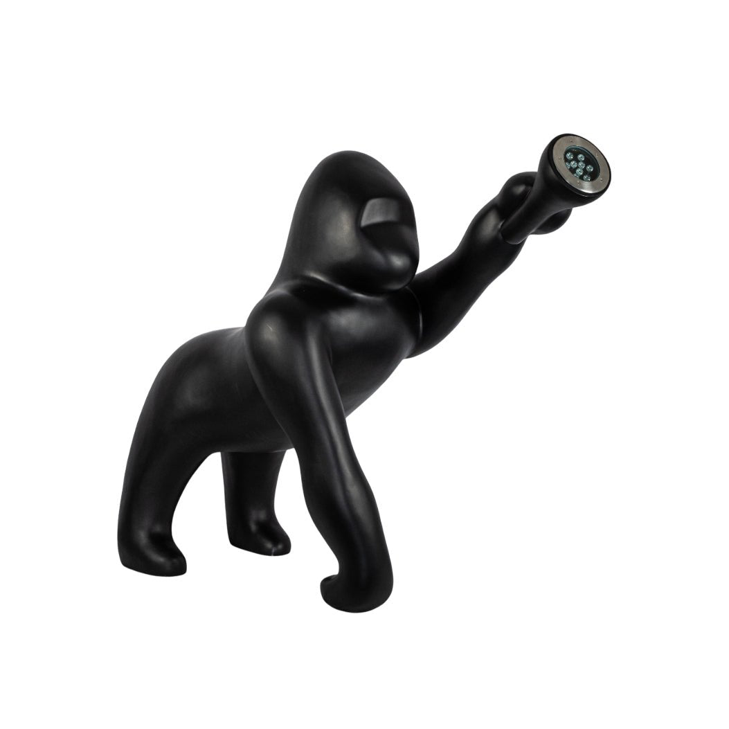 Zasolil lámpara de pie artística de resina Gorilla