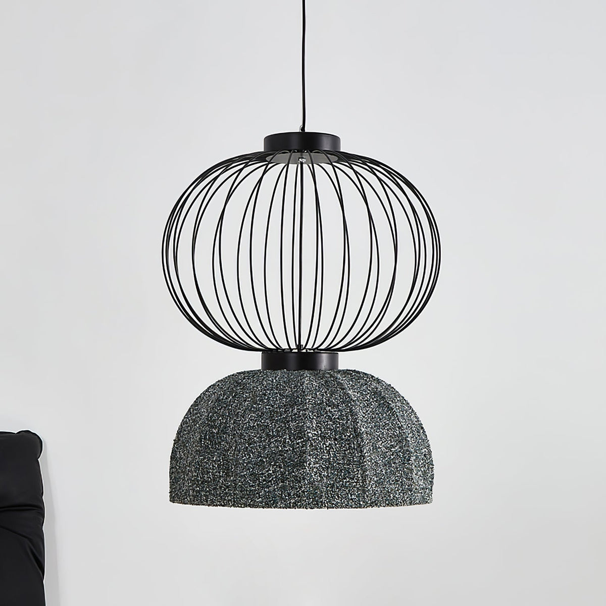 Forge lámpara colgante industrial de tejido