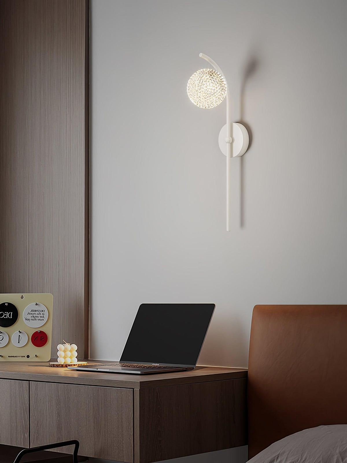 Urineth aplique de pared Premium nórdico de arte con cristal