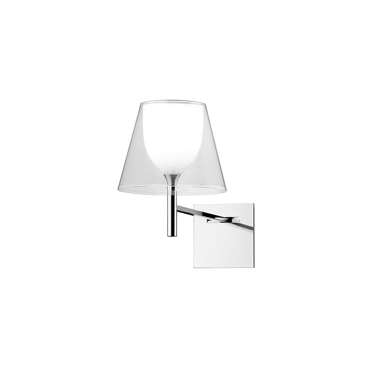 Orsore aplique de pared con tejido y prismas cromados