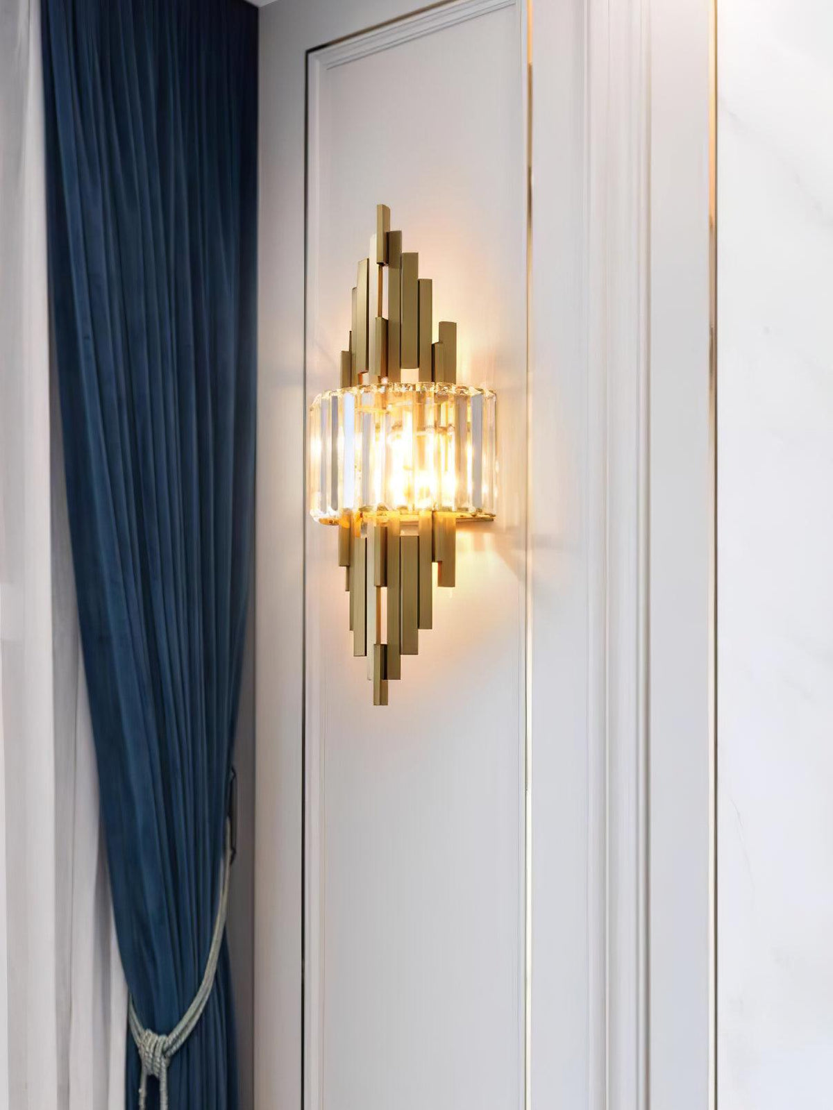 Voveliel aplique de pared de lujo postmoderno en cristal y vidrio