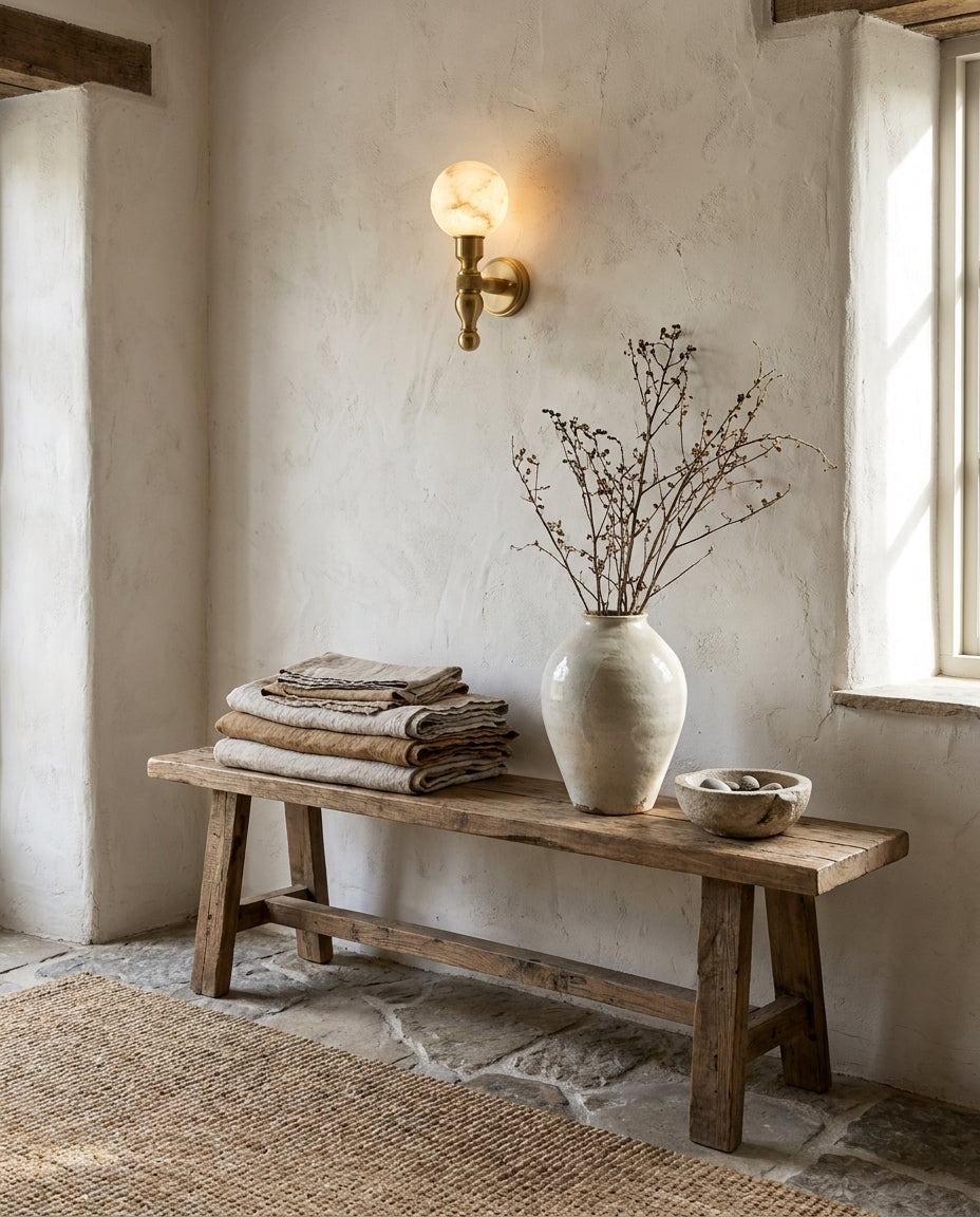 Aplique de pared de alabastro Ormondwick