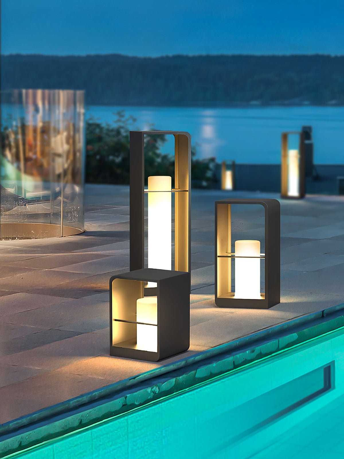 Cian luminaria exterior moderna