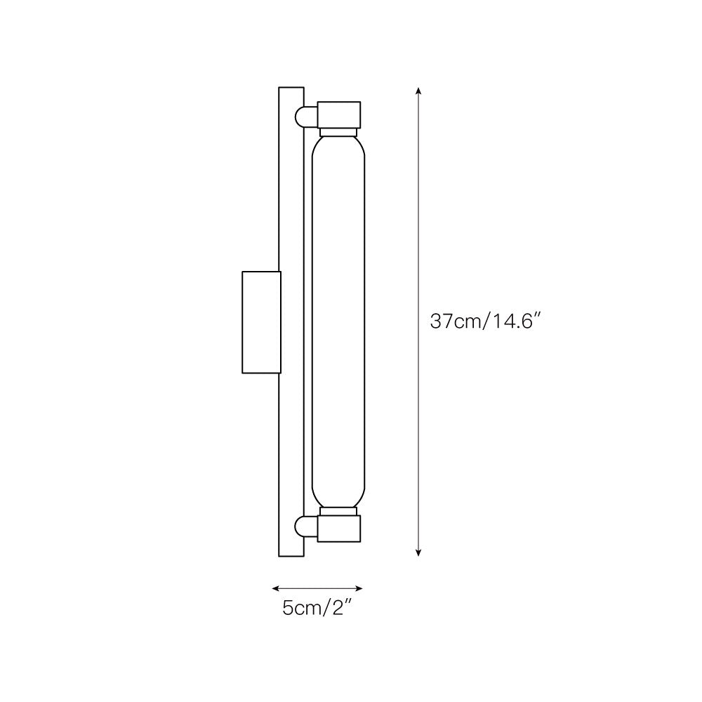 Cumiror aplique de pared de vidrio