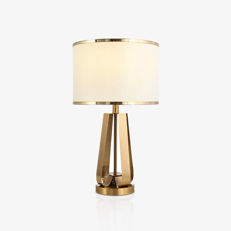 Linorira lámpara de mesa Luxe con tejido