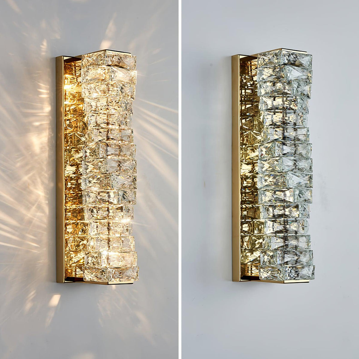 Ilvelia aplique de pared de lujo con cristal