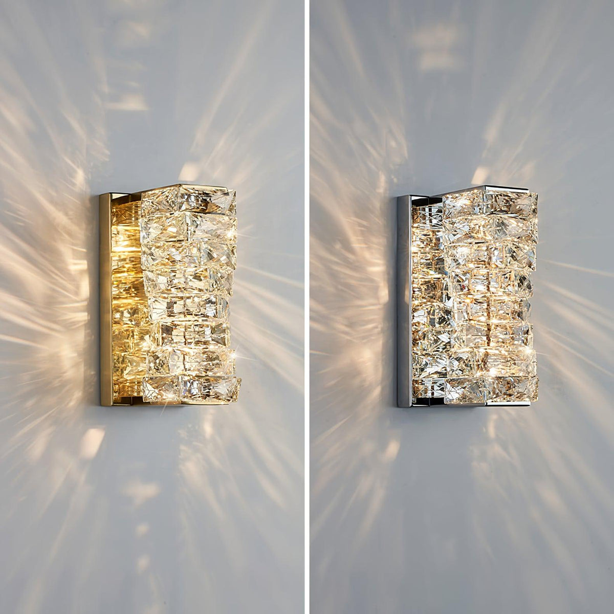 Ilvelia aplique de pared de lujo con cristal