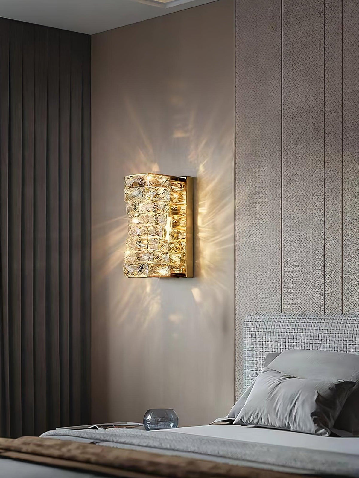 Ilvelia aplique de pared de lujo con cristal