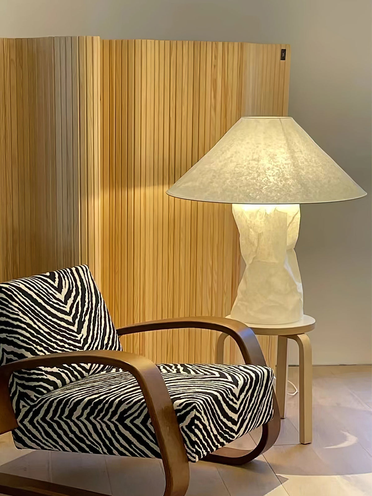 Lalemu lámpara de mesa artística de papel