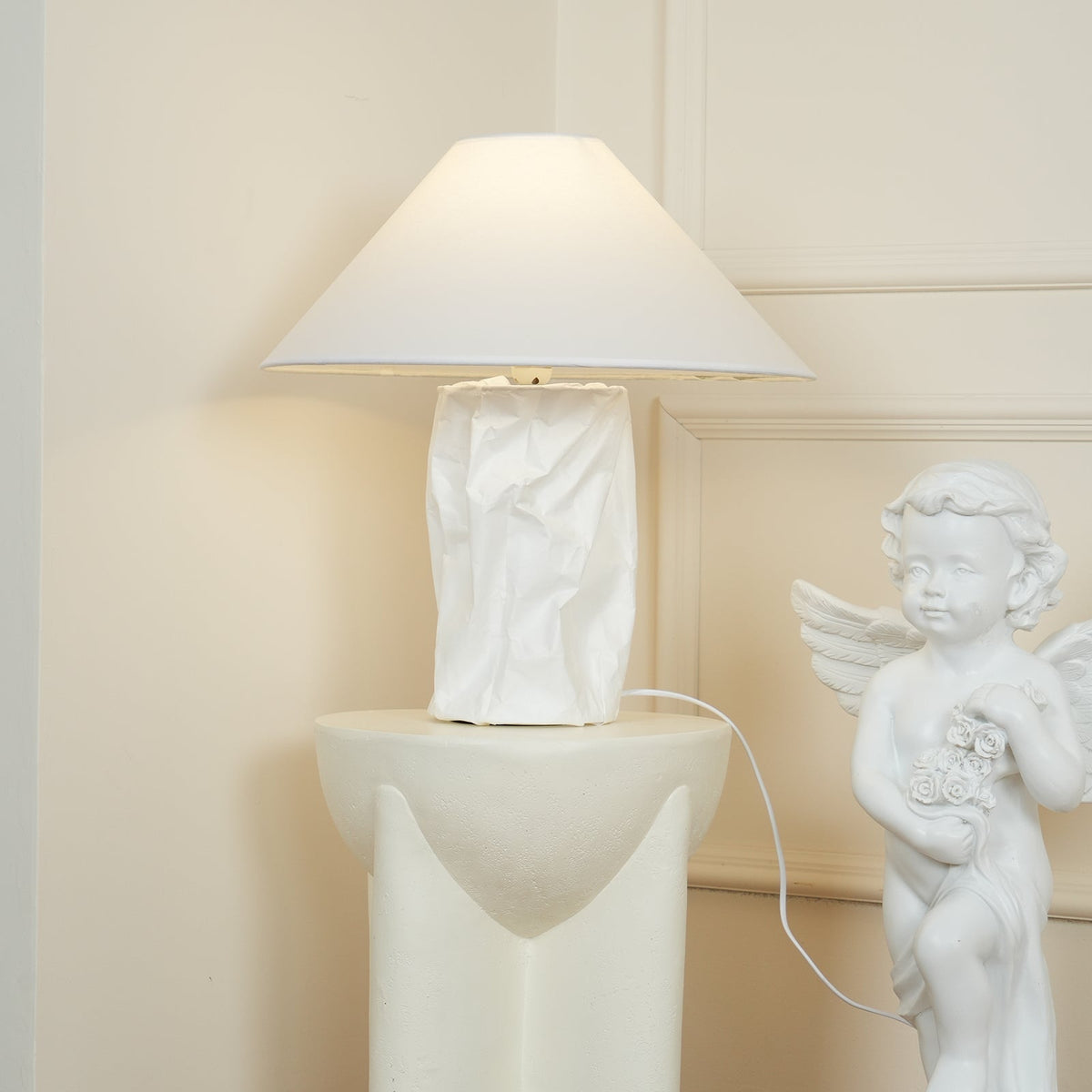 Lalemu lámpara de mesa artística de papel