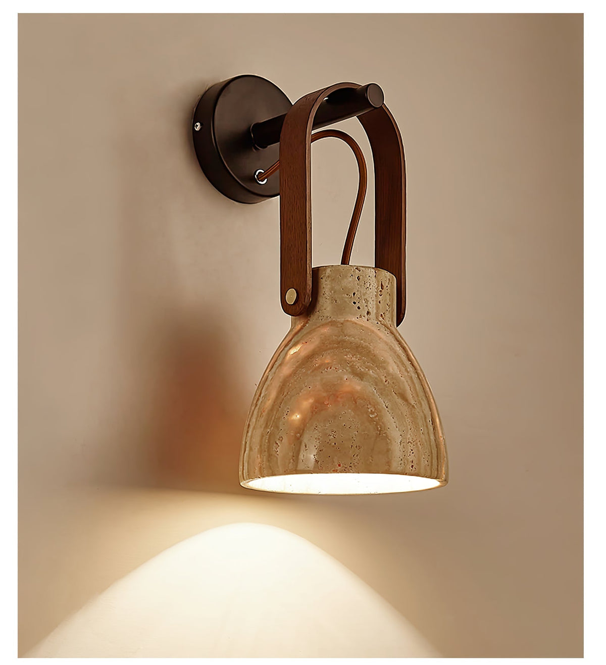 Tarix aplique de pared de farol en travertino