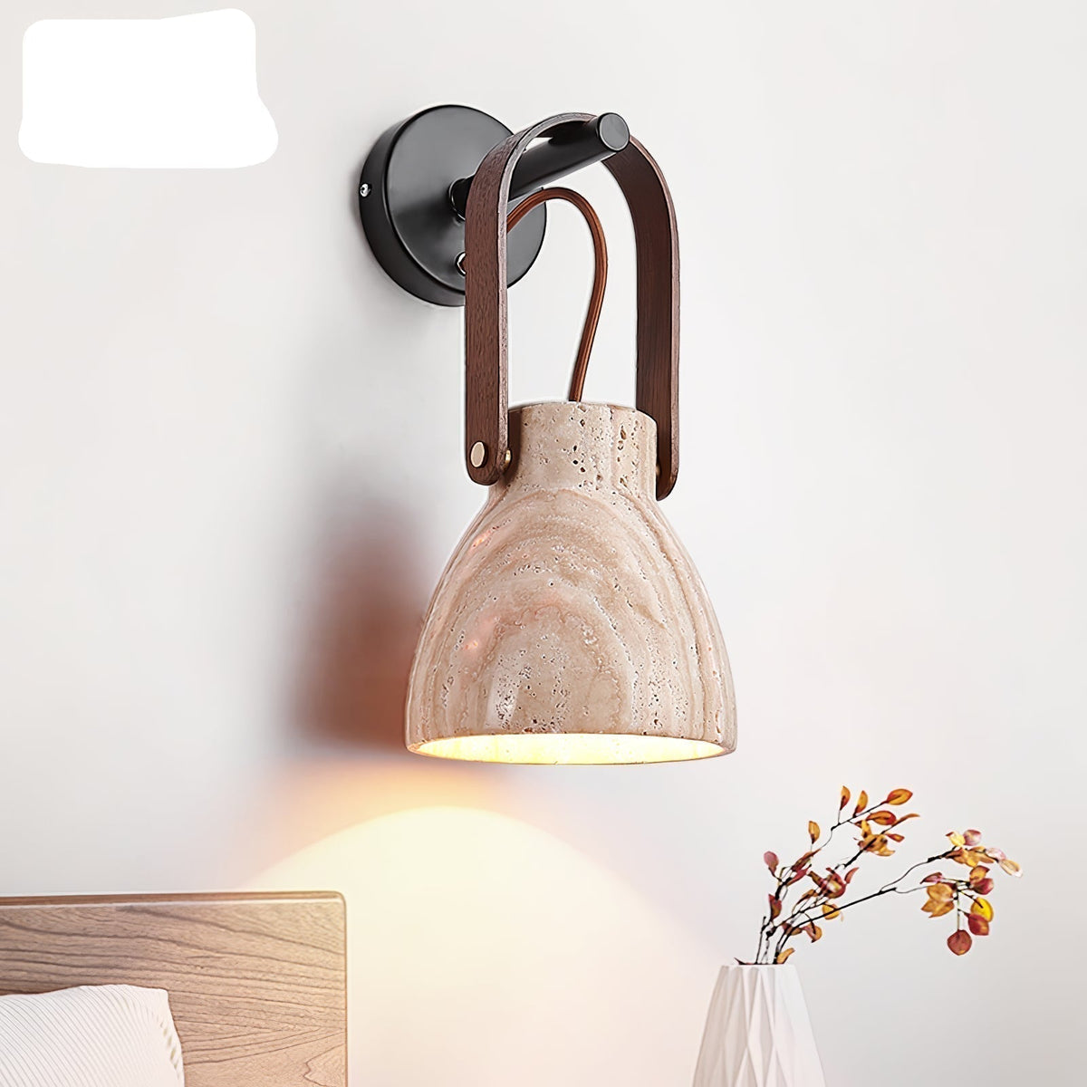 Tarix aplique de pared de farol en travertino