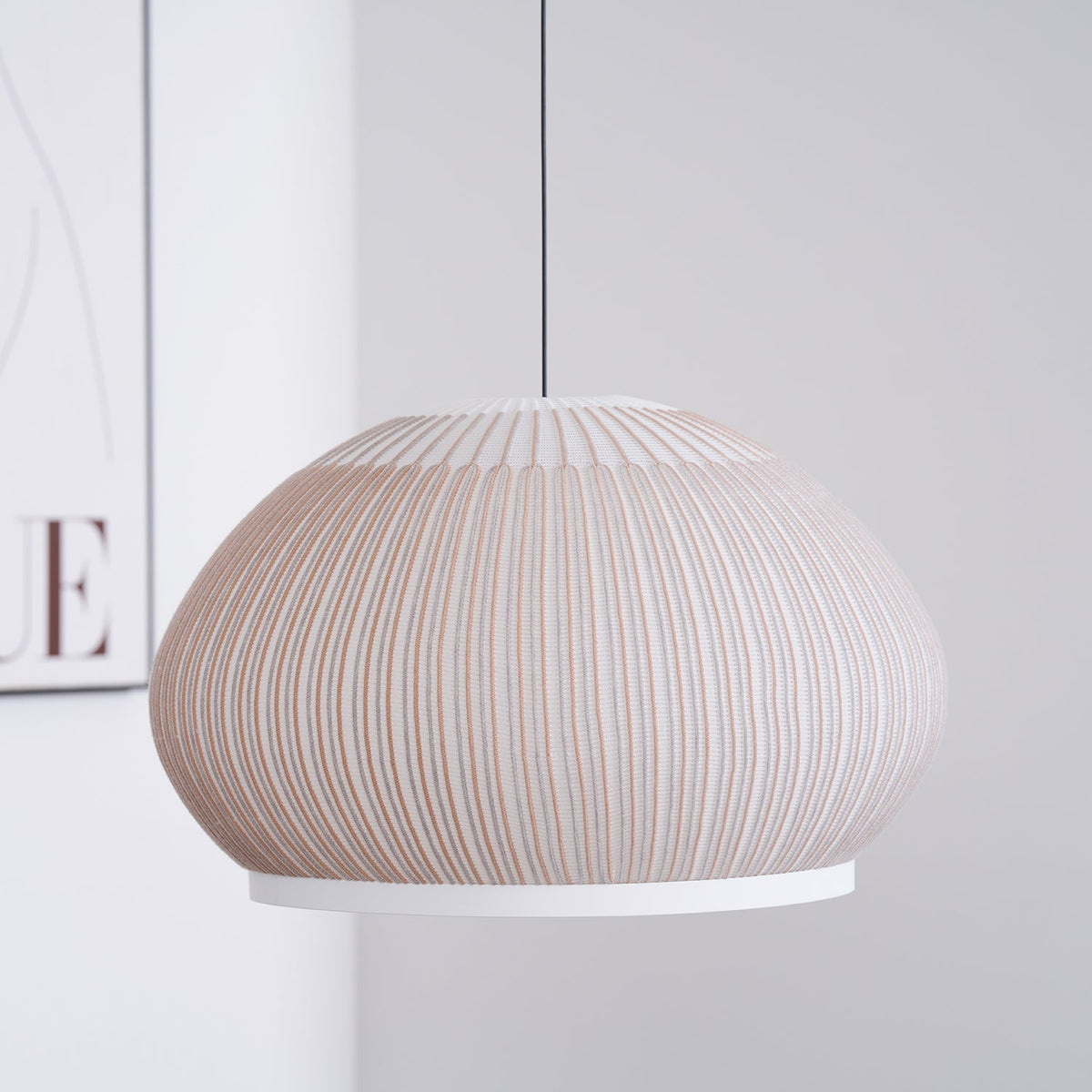 Lineiella lámpara colgante minimalista de tejido