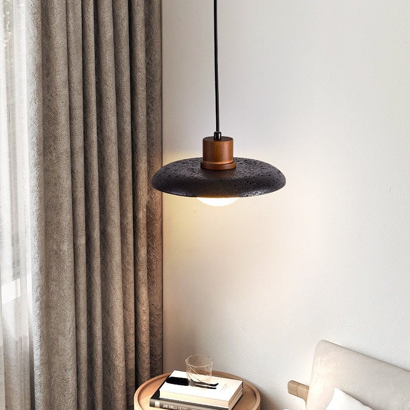 Podve lámpara colgante travertino negro minimalista