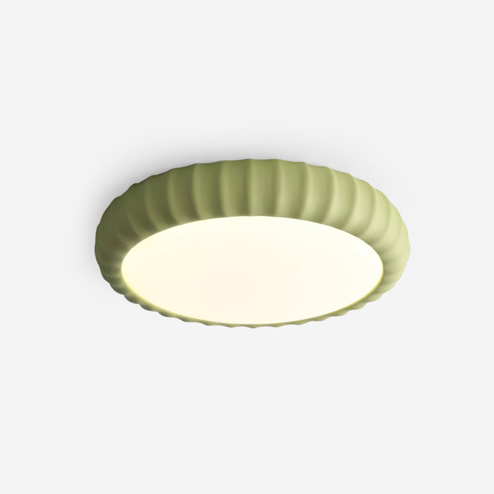 Lámpara de techo moderna minimalista de resina verde con acabado mate