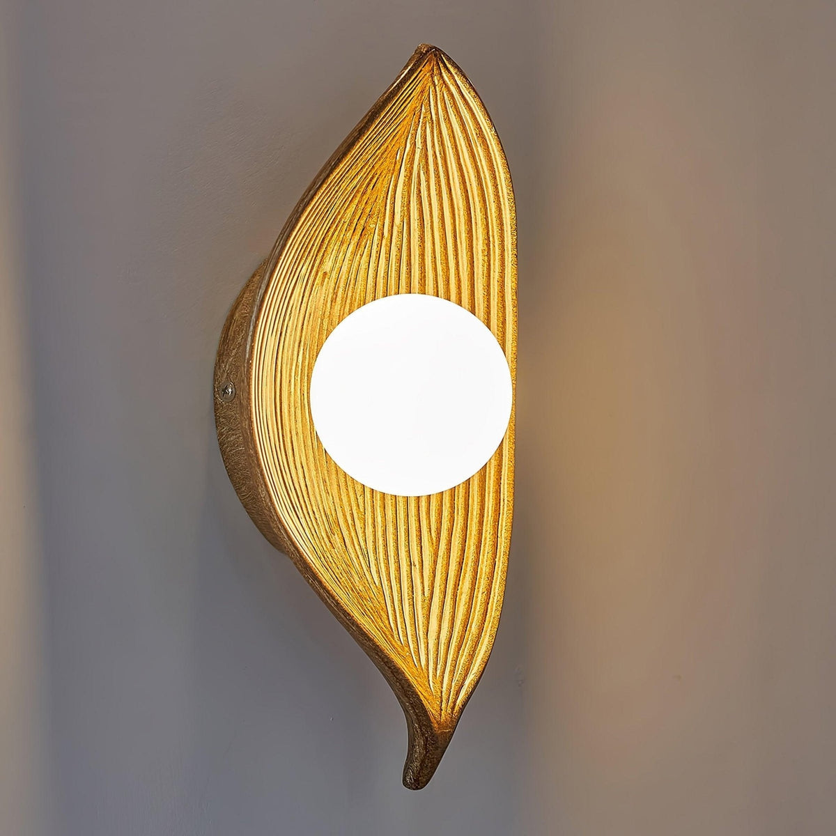 Lirixa aplique de pared Leaf Canoe de resina