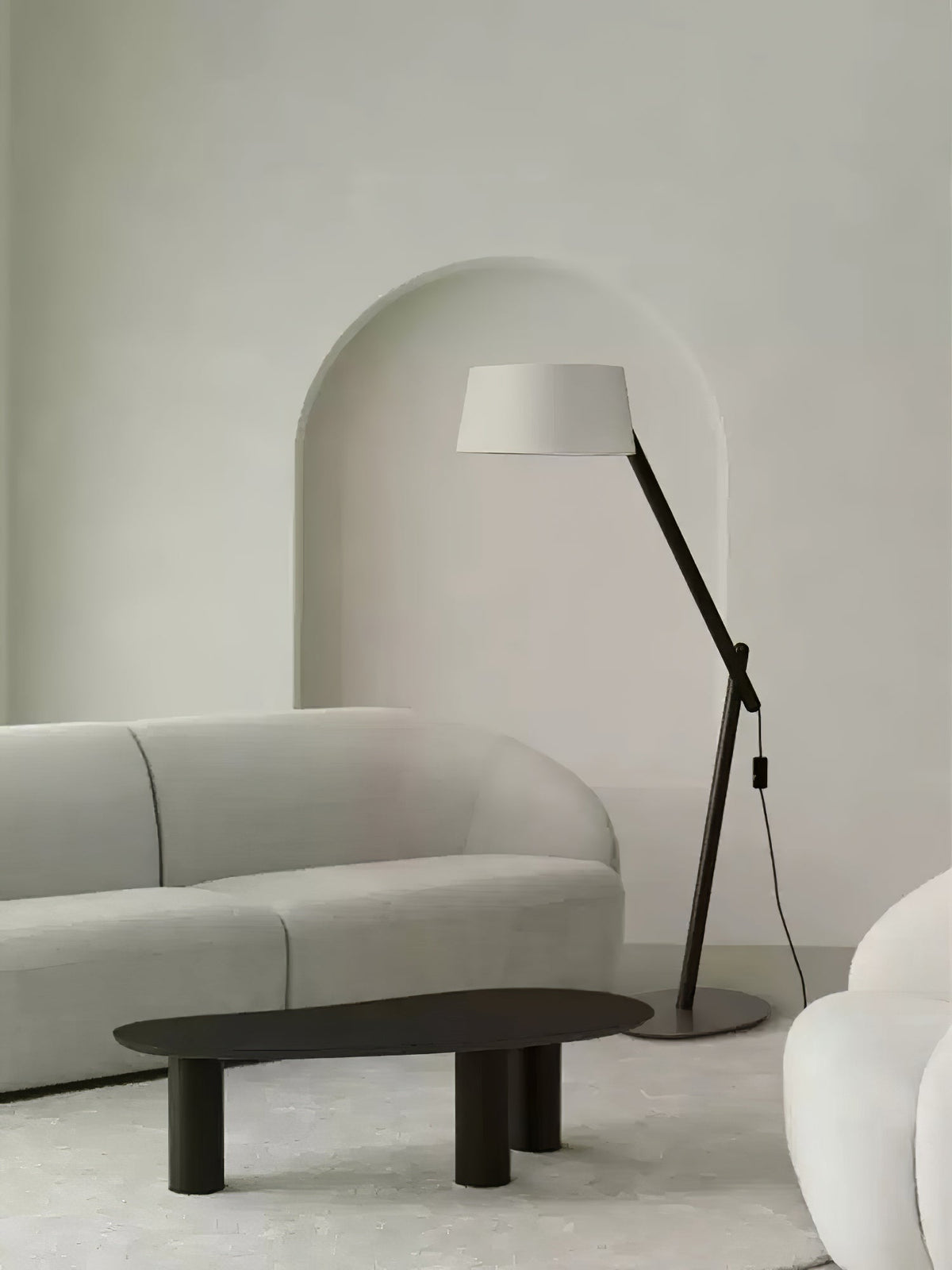 Cethar lámpara de pie de estilo escandinavo con pantalla de tejido