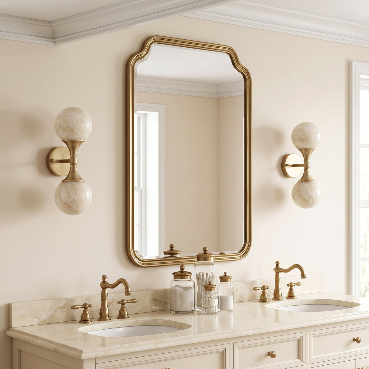 Ulverford Aplique de pared doble de alabastro